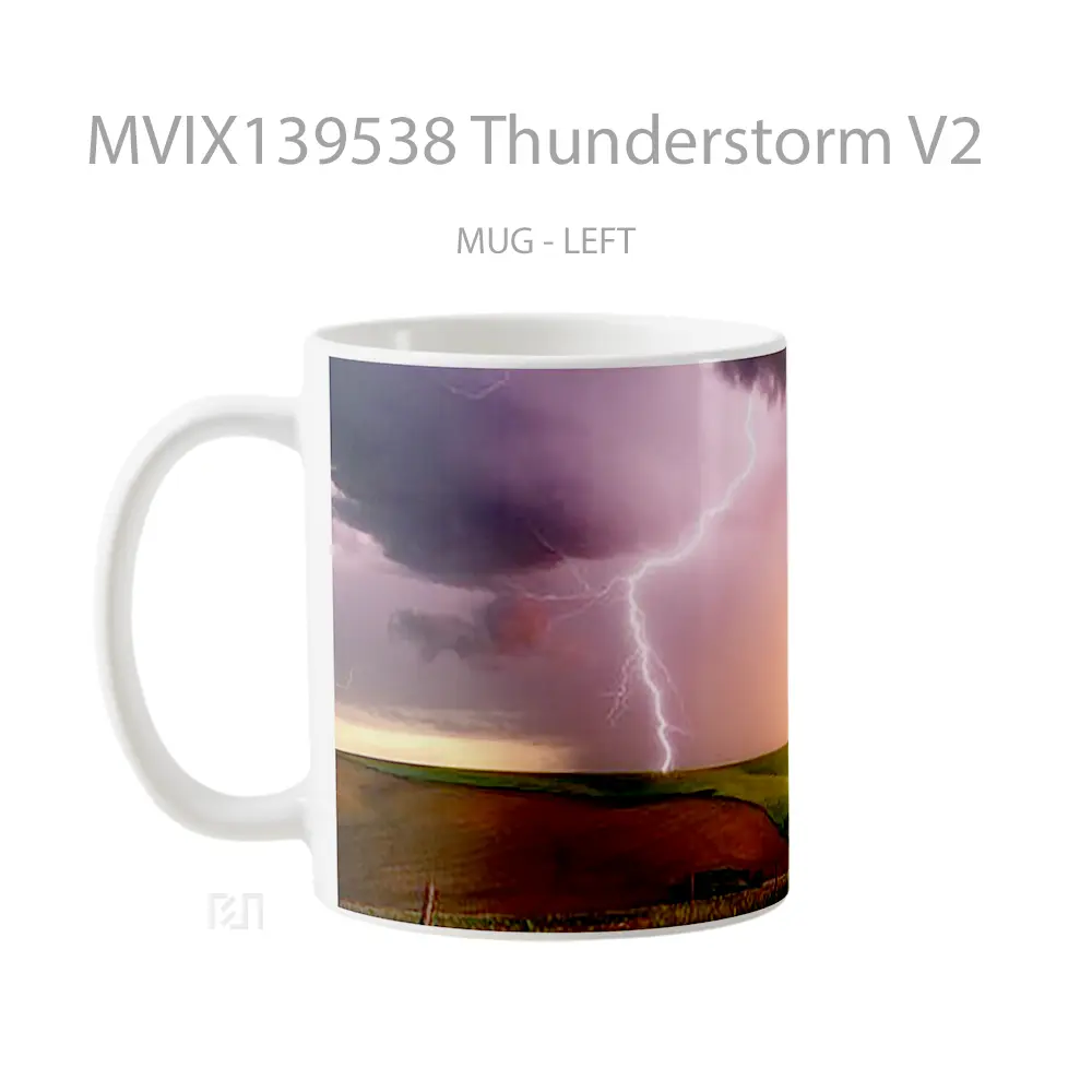 Mug Thunderstorm V2 Gelas Keramik Unik - All-side / Desain