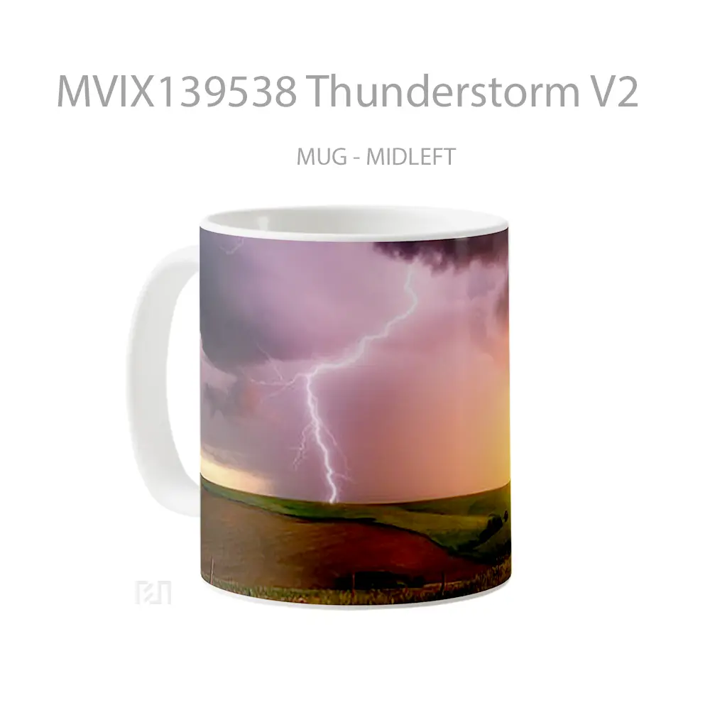 Mug Thunderstorm V2 Gelas Keramik Unik - All-side / Desain
