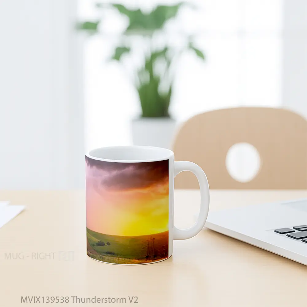 Mug Thunderstorm V2 Gelas Keramik Unik - All-side / Desain
