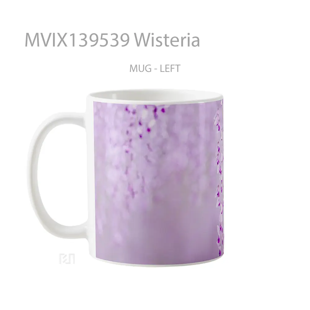 Mug Wisteria Gelas Keramik Unik - All-side / Desain