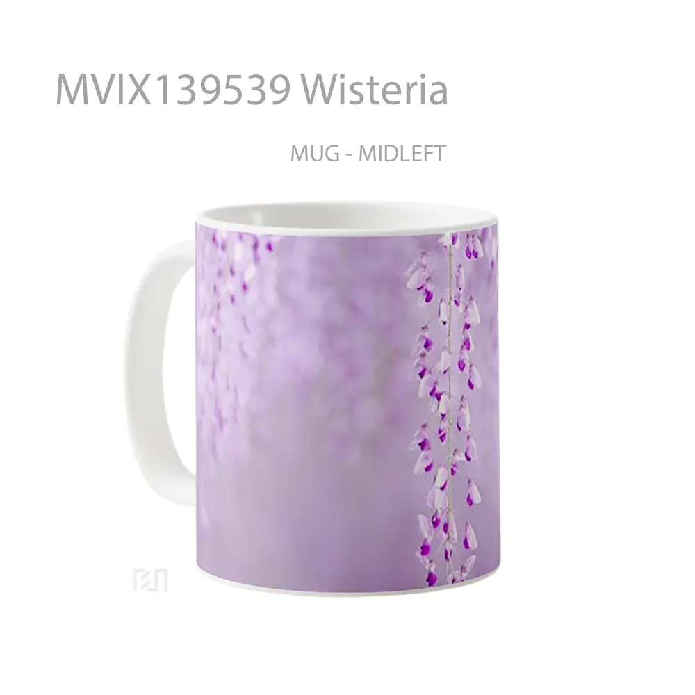 Mug Wisteria Gelas Keramik Unik - All-side / Desain
