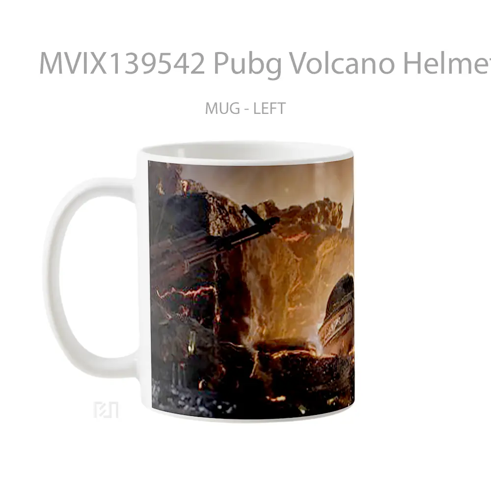 Mug Pubg Volcano Helmet Cangkir Gamer - All-side / Desain