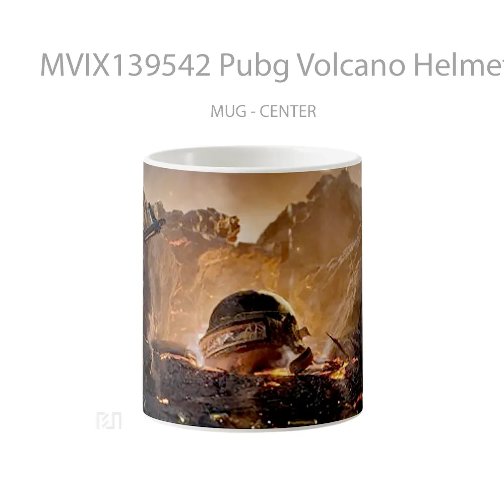 Mug Pubg Volcano Helmet Cangkir Gamer