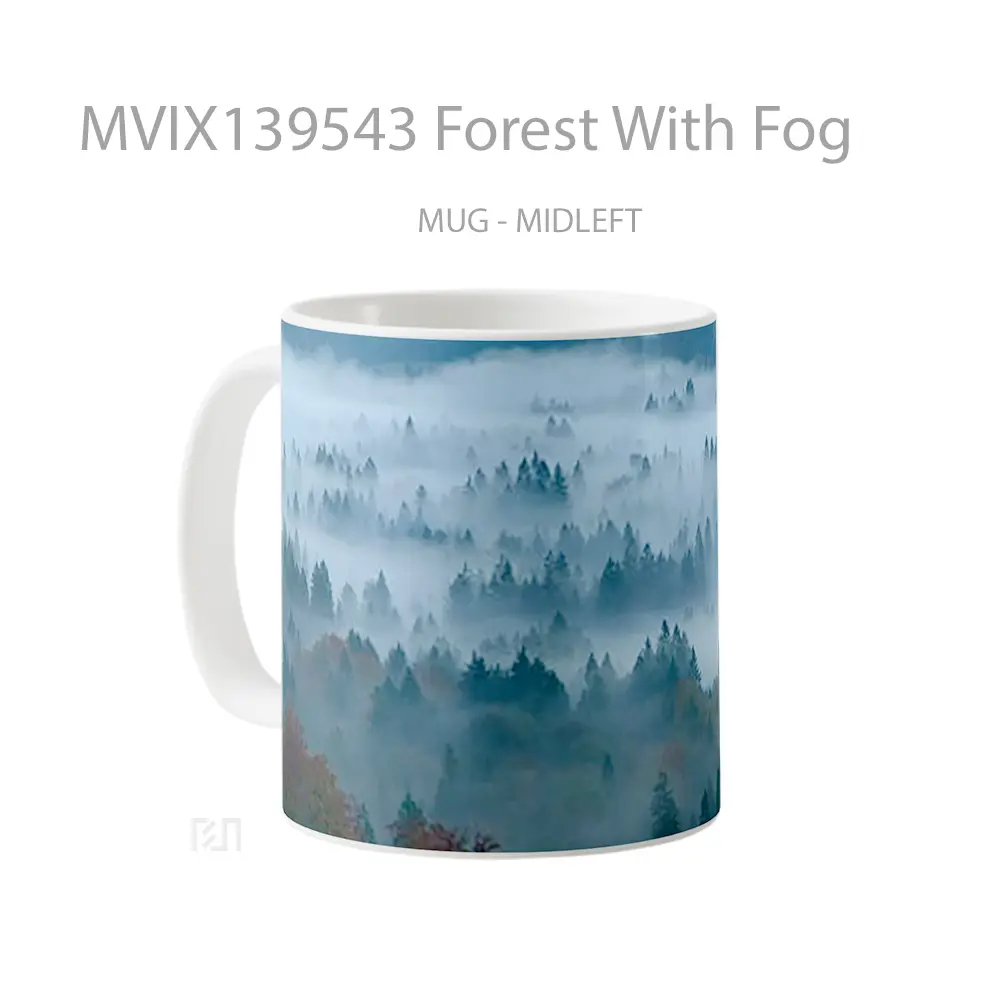 Mug Forest With Fog Gelas Pemandangan Alam - All-side / Desain