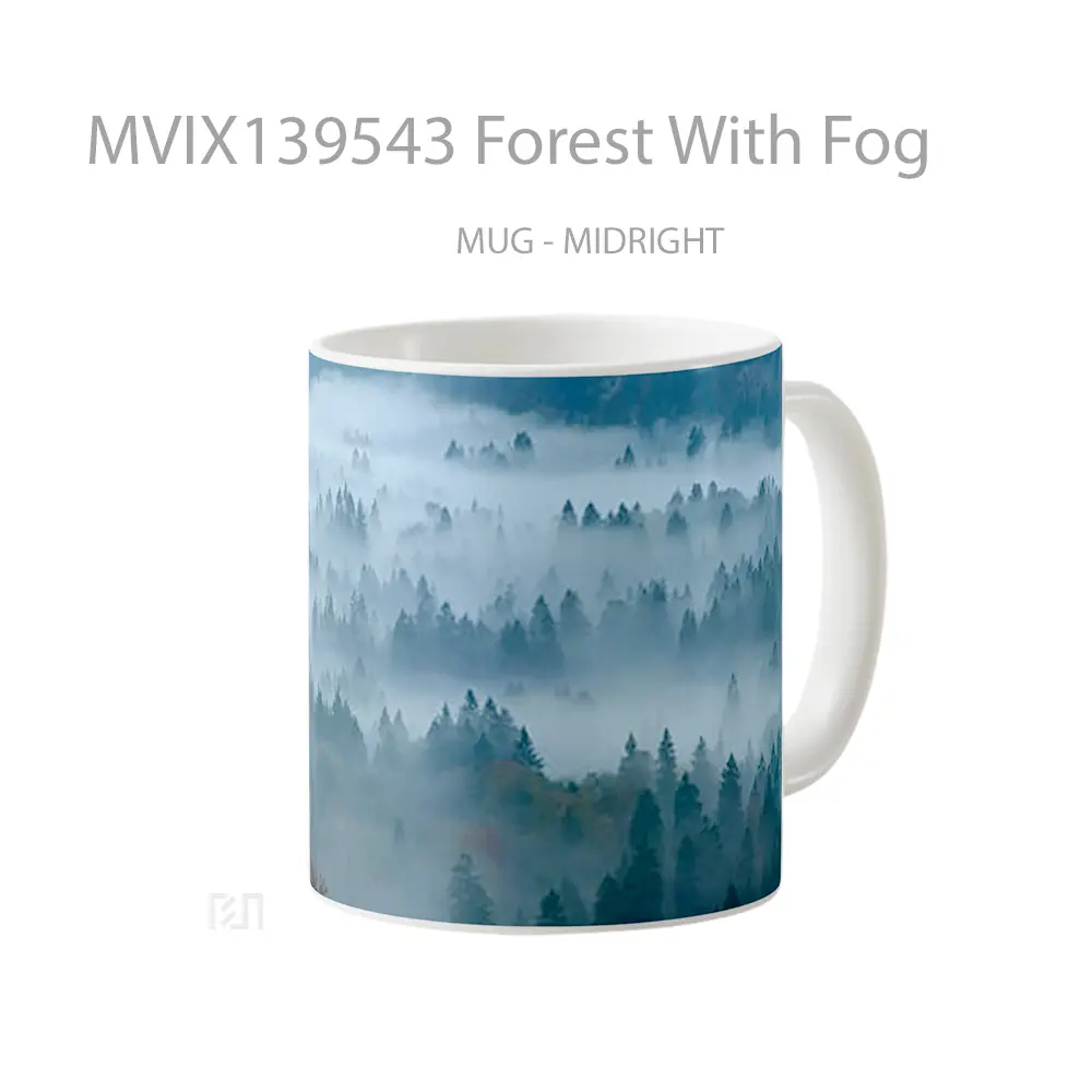 Mug Forest With Fog Gelas Pemandangan Alam - All-side / Desain