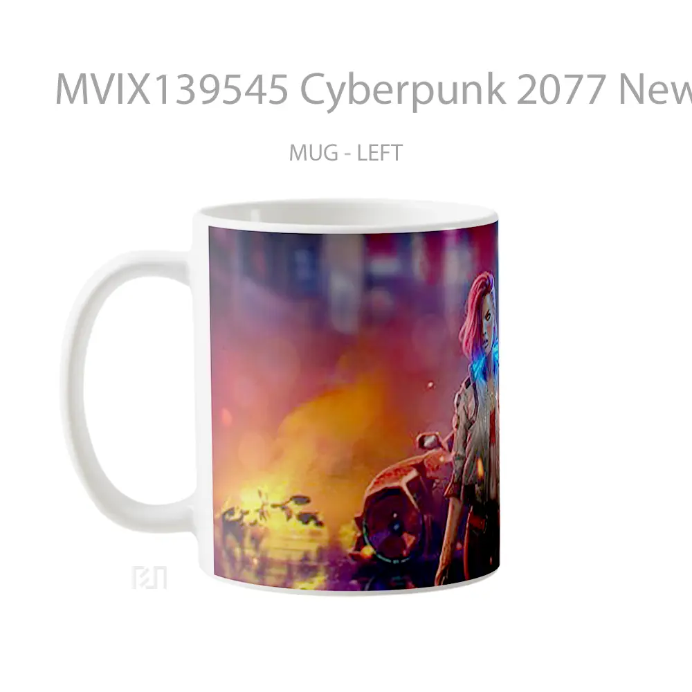 Mug Cyberpunk 2077 New Illustration Cangkir Gamer - All-side / Desain