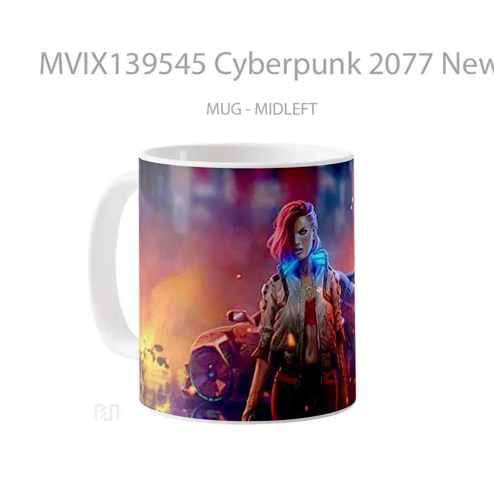 Mug Cyberpunk 2077 New Illustration Cangkir Gamer - All-side / Desain