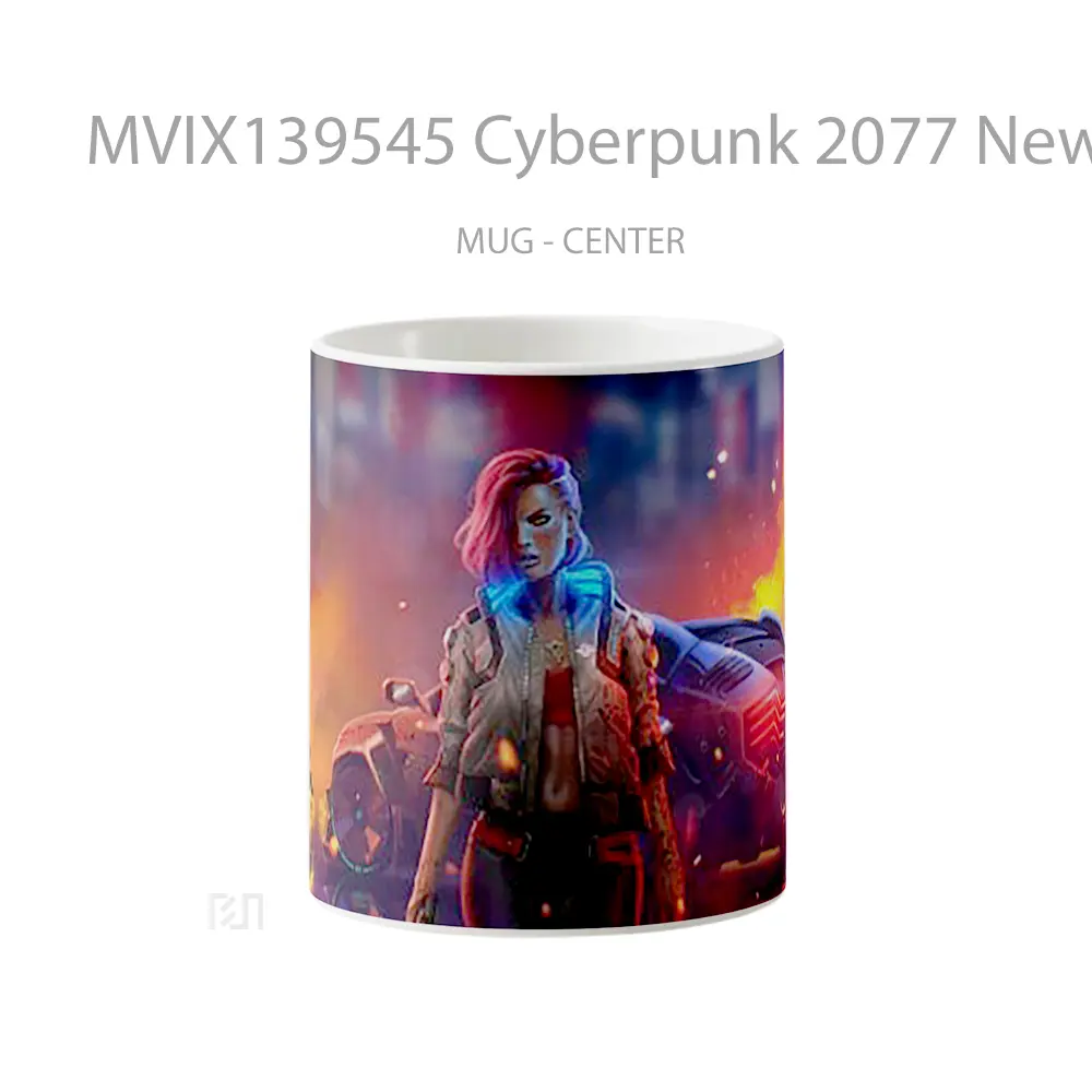 Mug Cyberpunk 2077 New Illustration Cangkir Gamer