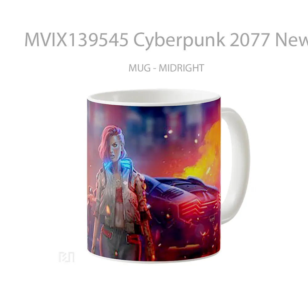 Mug Cyberpunk 2077 New Illustration Cangkir Gamer - All-side / Desain