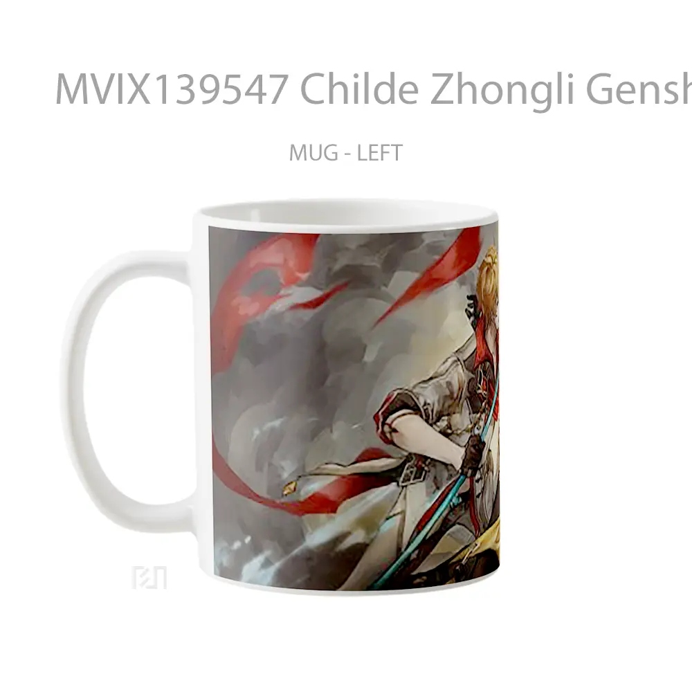 Mug Childe Zhongli Genshin Impact Cangkir Gamer - All-side / Desain