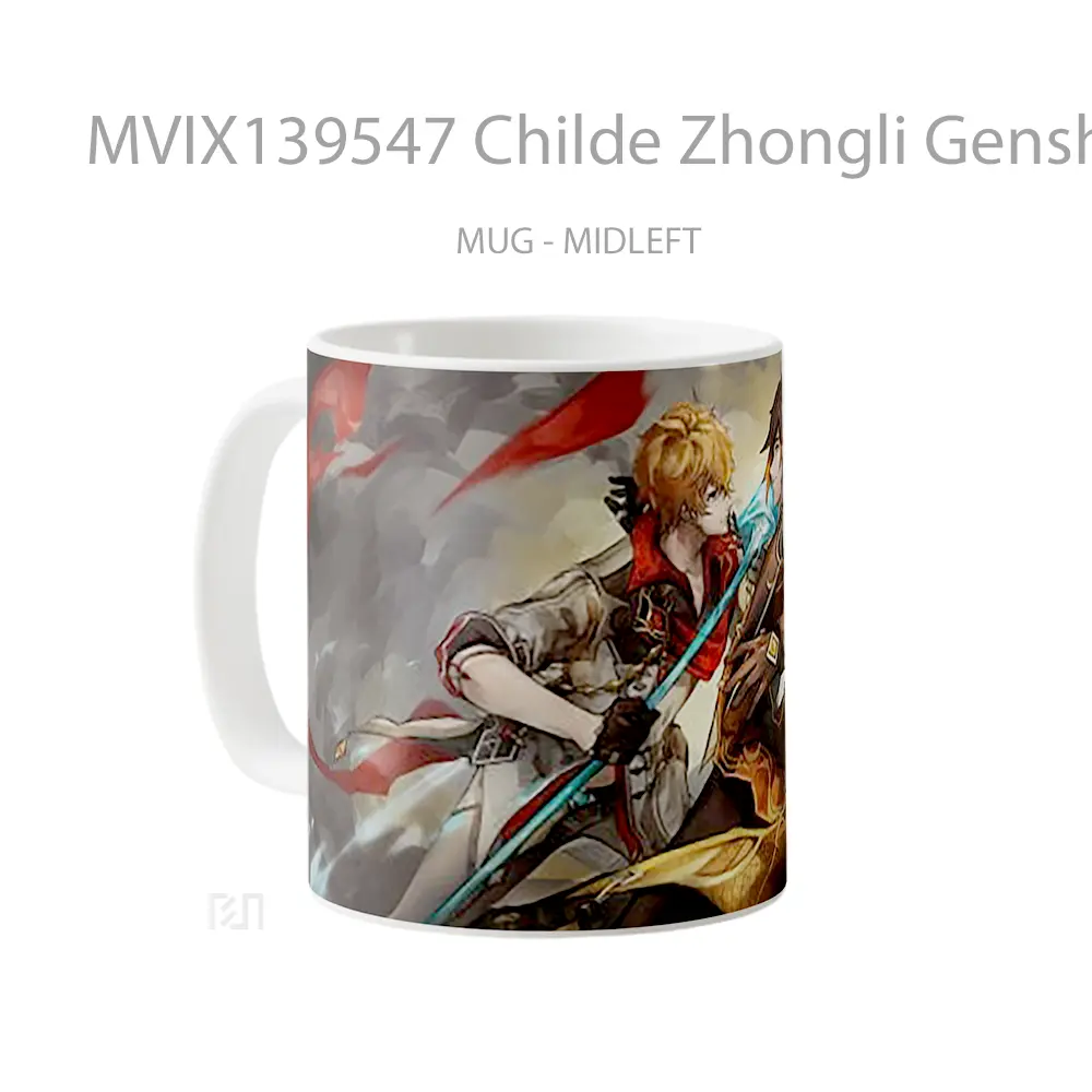 Mug Childe Zhongli Genshin Impact Cangkir Gamer - All-side / Desain