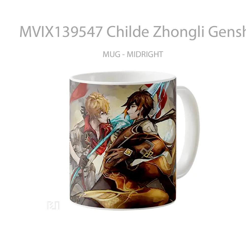 Mug Childe Zhongli Genshin Impact Cangkir Gamer - All-side / Desain