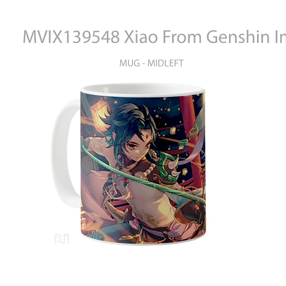 Mug Xiao From Genshin Impact Cangkir Gamer - All-side / Desain