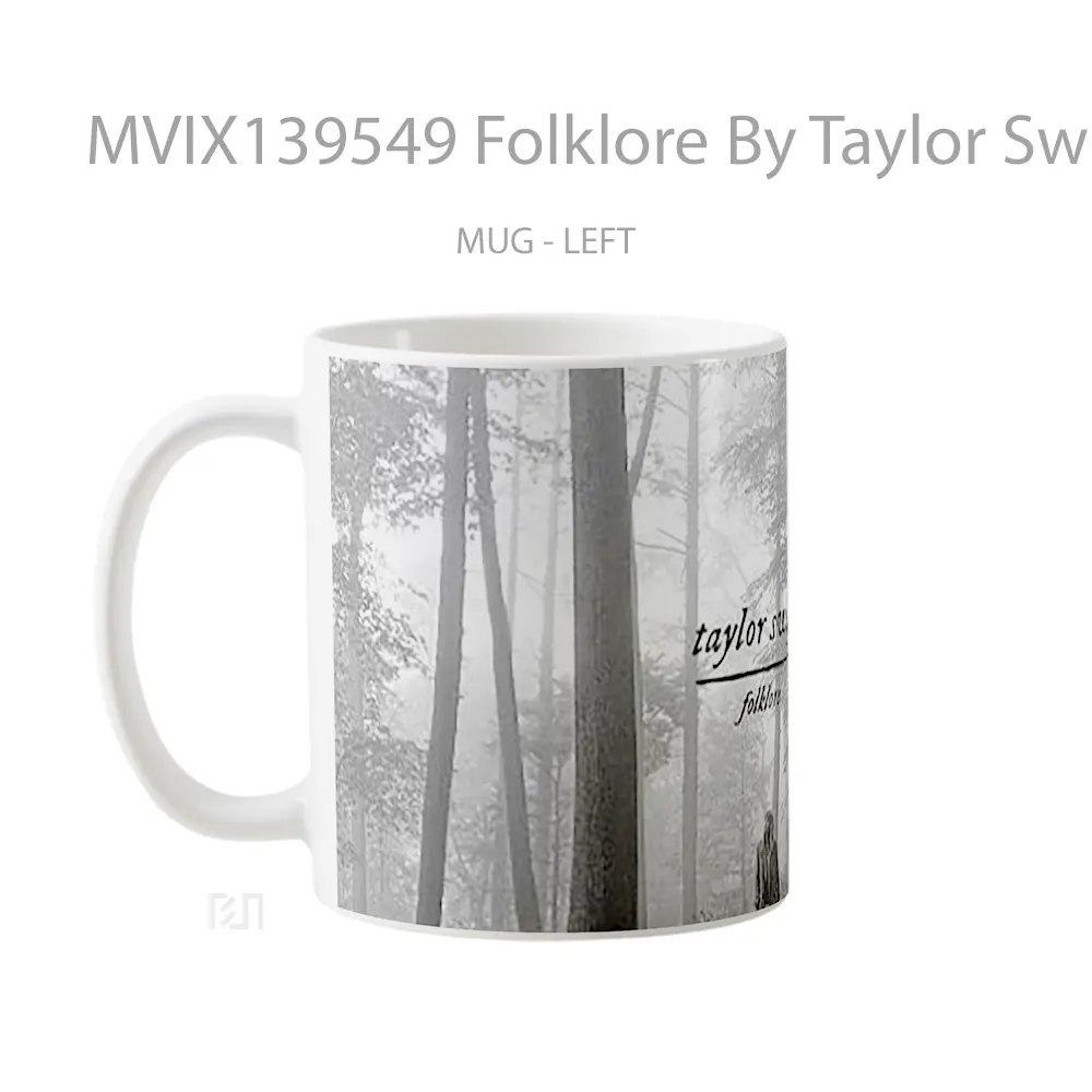 Mug Folklore By Taylor Swift Gelas Selebriti - All-side / Desain