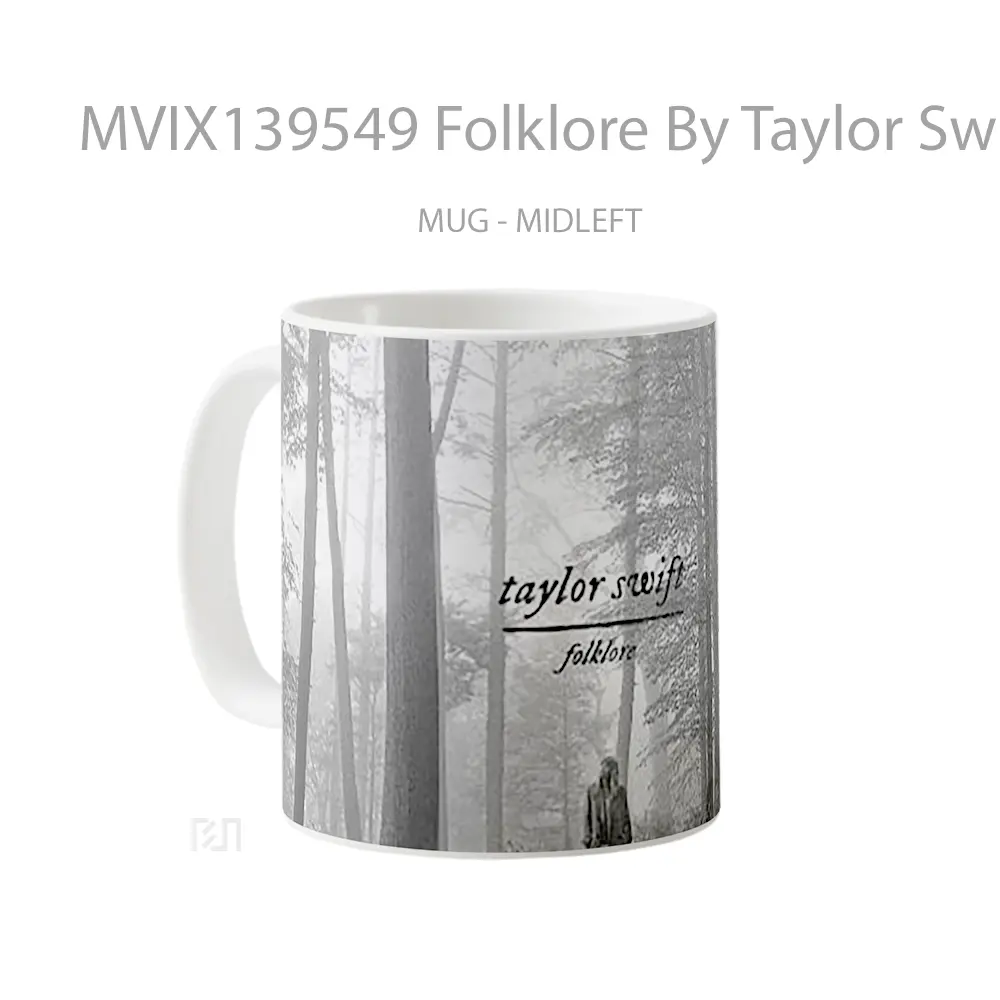 Mug Folklore By Taylor Swift Gelas Selebriti - All-side / Desain