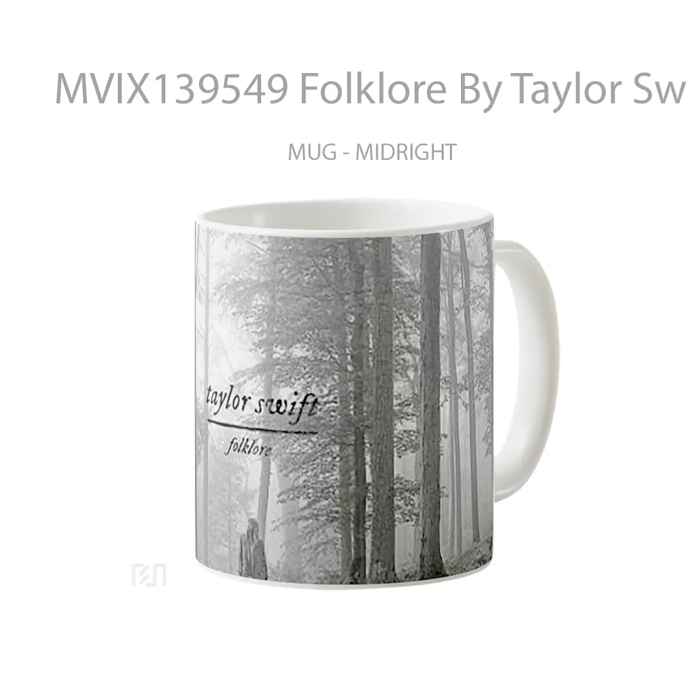 Mug Folklore By Taylor Swift Gelas Selebriti - All-side / Desain