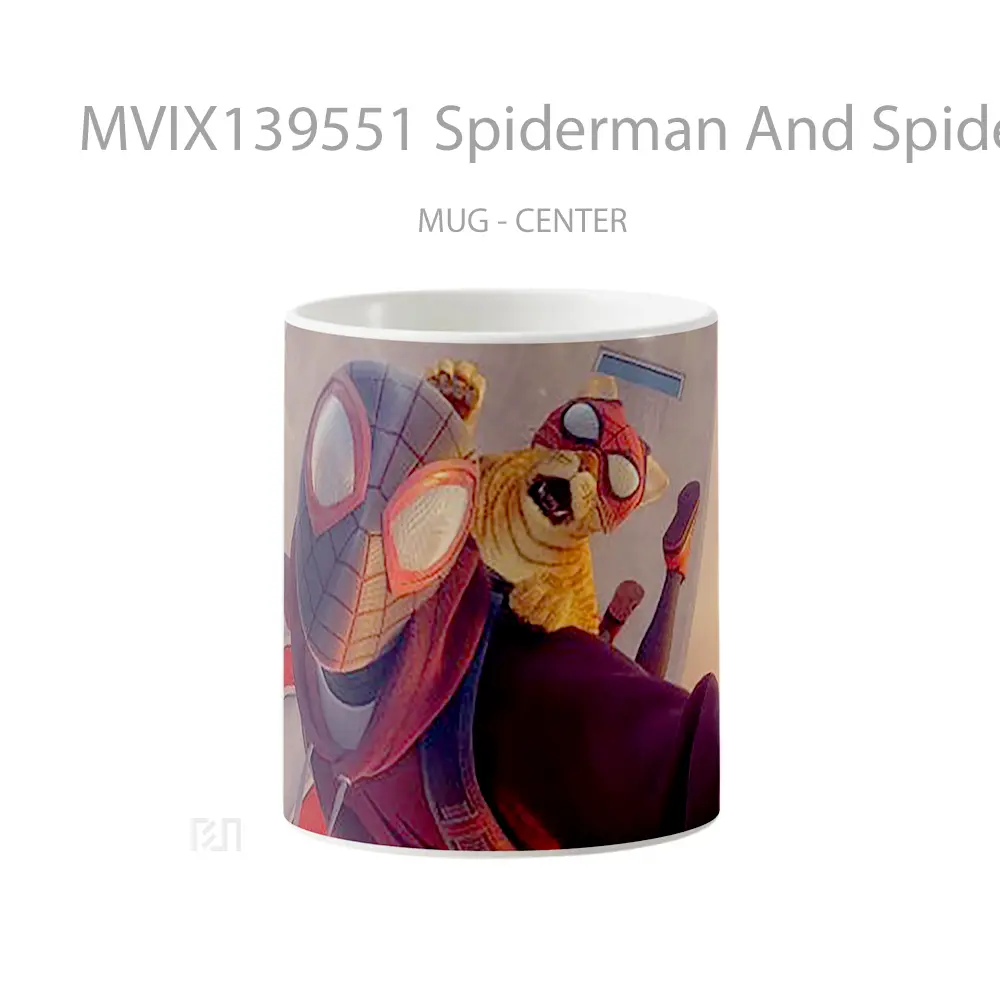 Mug Spiderman And Spidercat Gelas Superhero