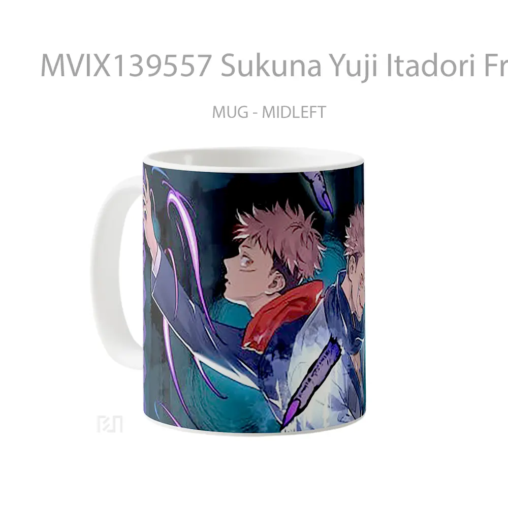 Mug Sukuna Yuji Itadori From Jujutsu Kaisen V2 Gelas Keramik Unik - All-side / Desain