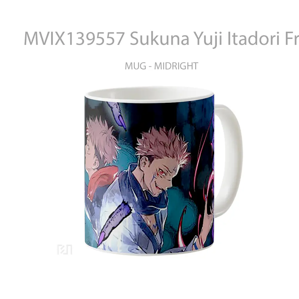 Mug Sukuna Yuji Itadori From Jujutsu Kaisen V2 Gelas Keramik Unik - All-side / Desain