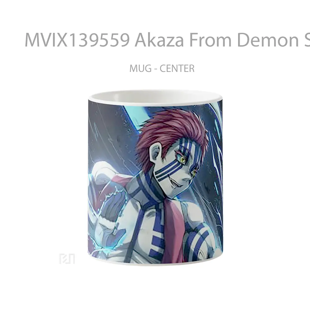 Mug Akaza From Demon Slayer V4 Cangkir Anime