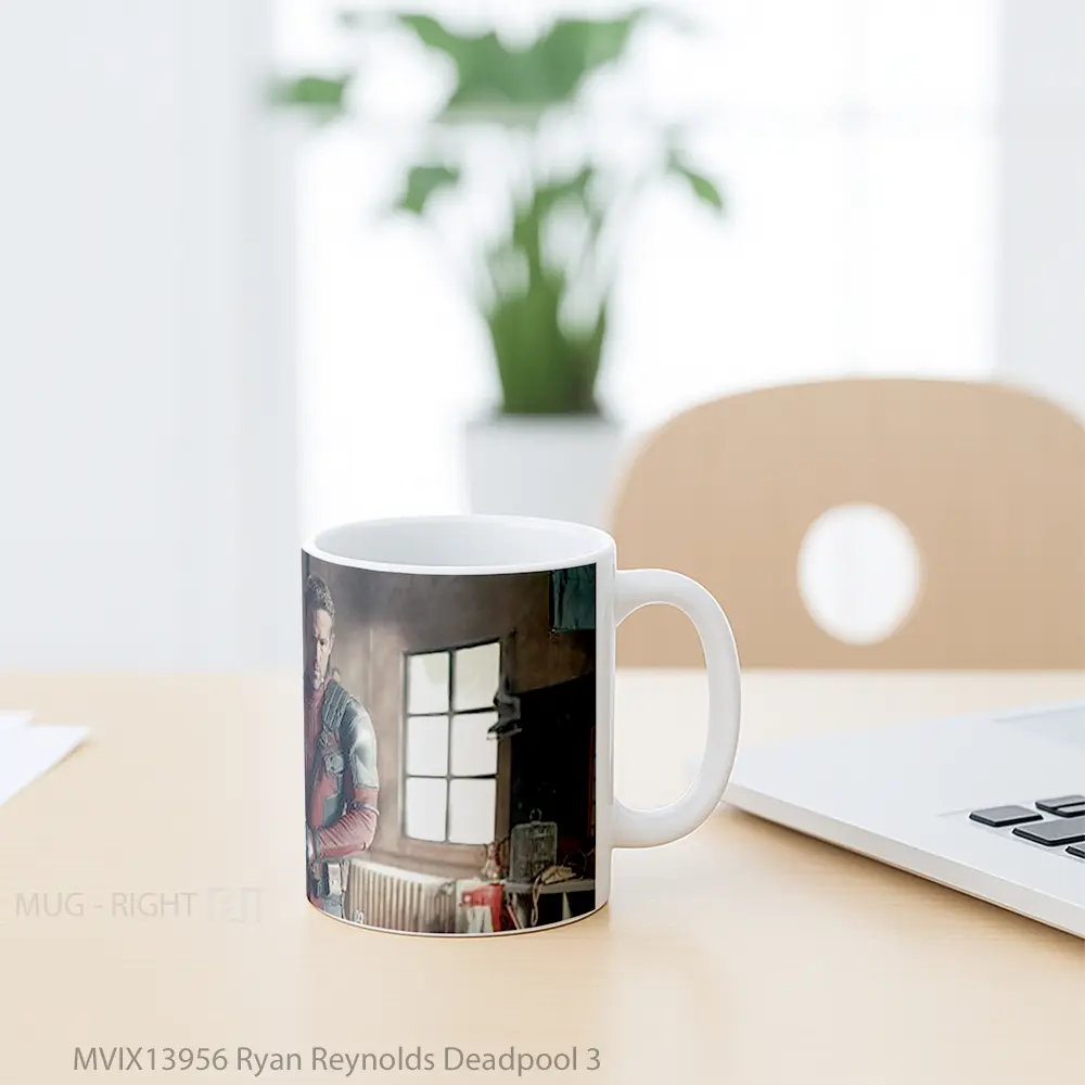 Mug Ryan Reynolds Deadpool 3 Gelas Superhero - All-side / Desain