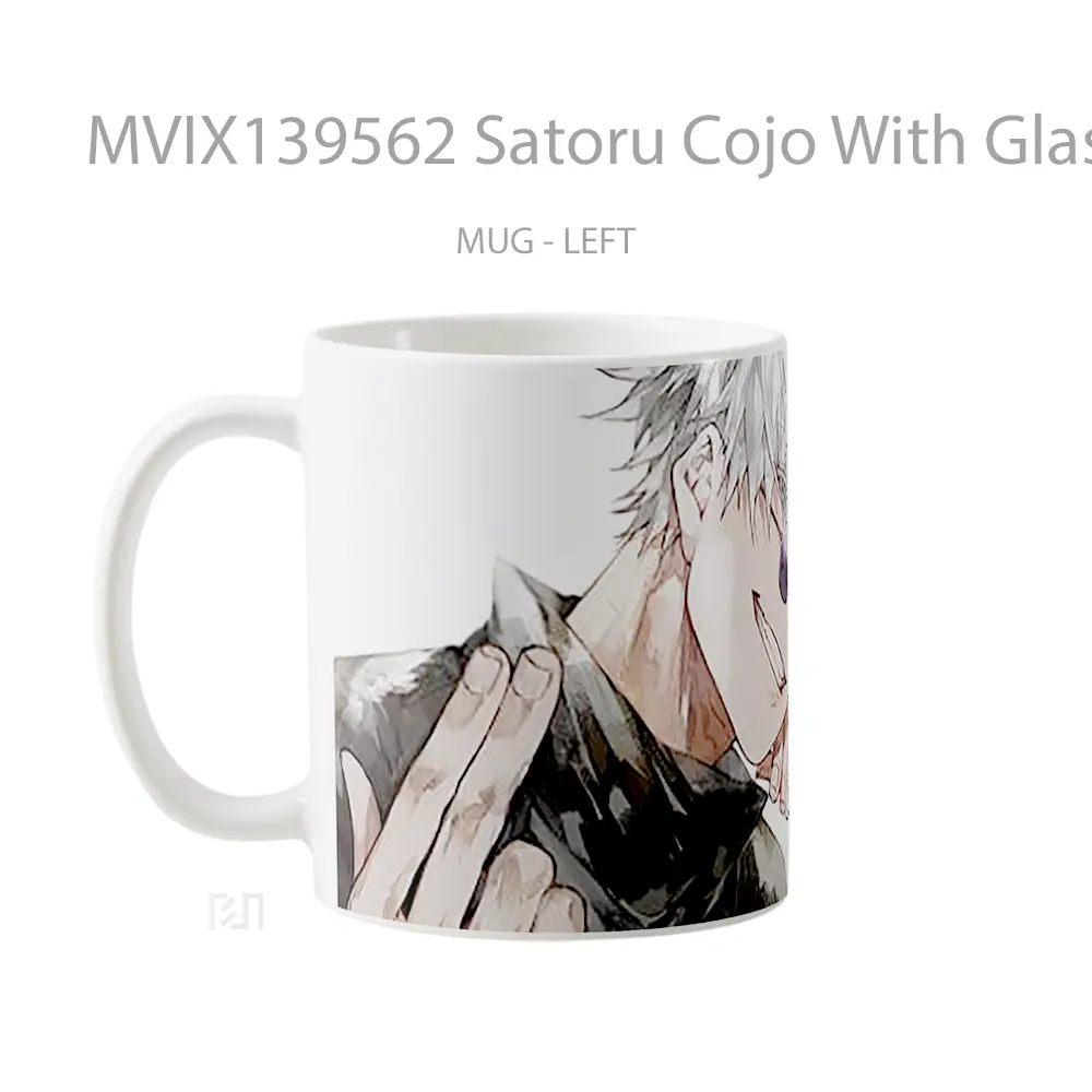 Mug Satoru Cojo With Glasses From Jujutsu Kaisen Gelas Keramik Unik - All-side / Desain