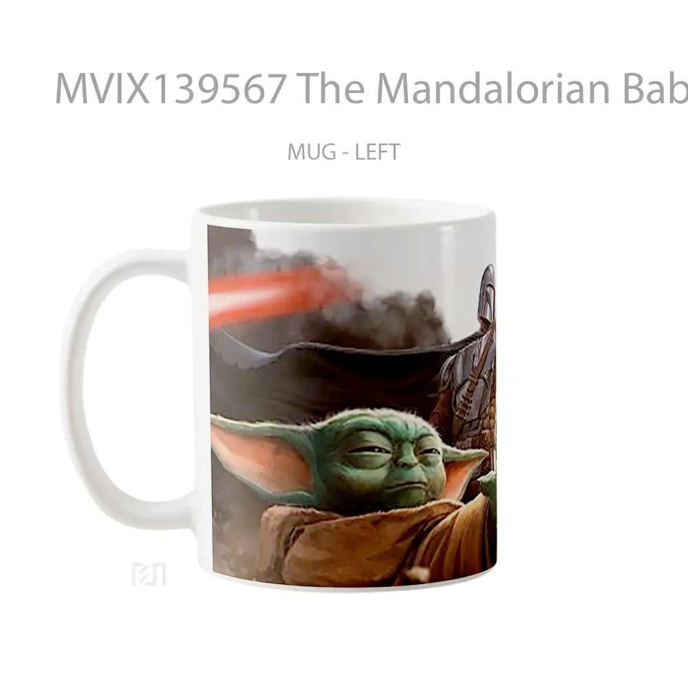 Mug The Mandalorian Baby Yoda Grogu Gelas Star Wars - All-side / Desain