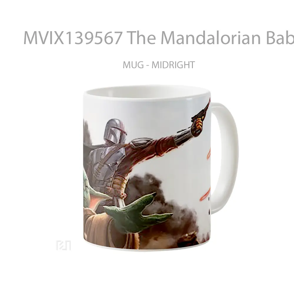 Mug The Mandalorian Baby Yoda Grogu Gelas Star Wars - All-side / Desain