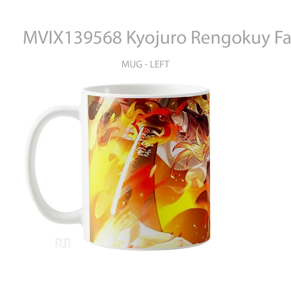 Mug Kyojuro Rengokuy Falme Kimetsu No Yaiba Cangkir Anime - All-side / Desain