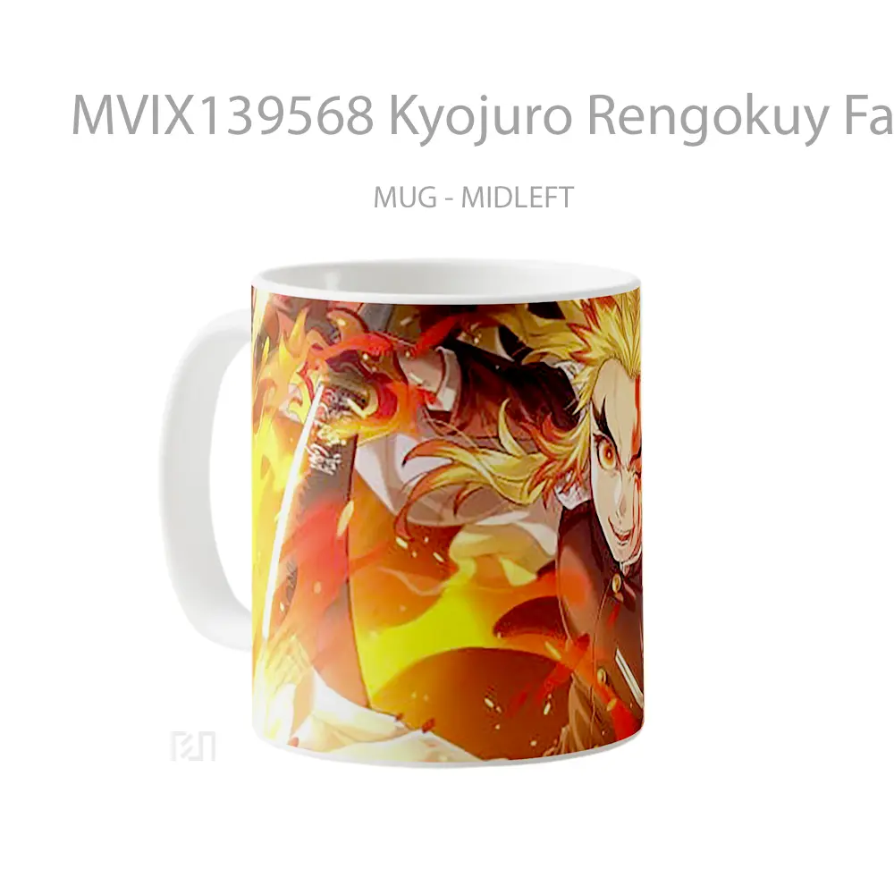 Mug Kyojuro Rengokuy Falme Kimetsu No Yaiba Cangkir Anime - All-side / Desain