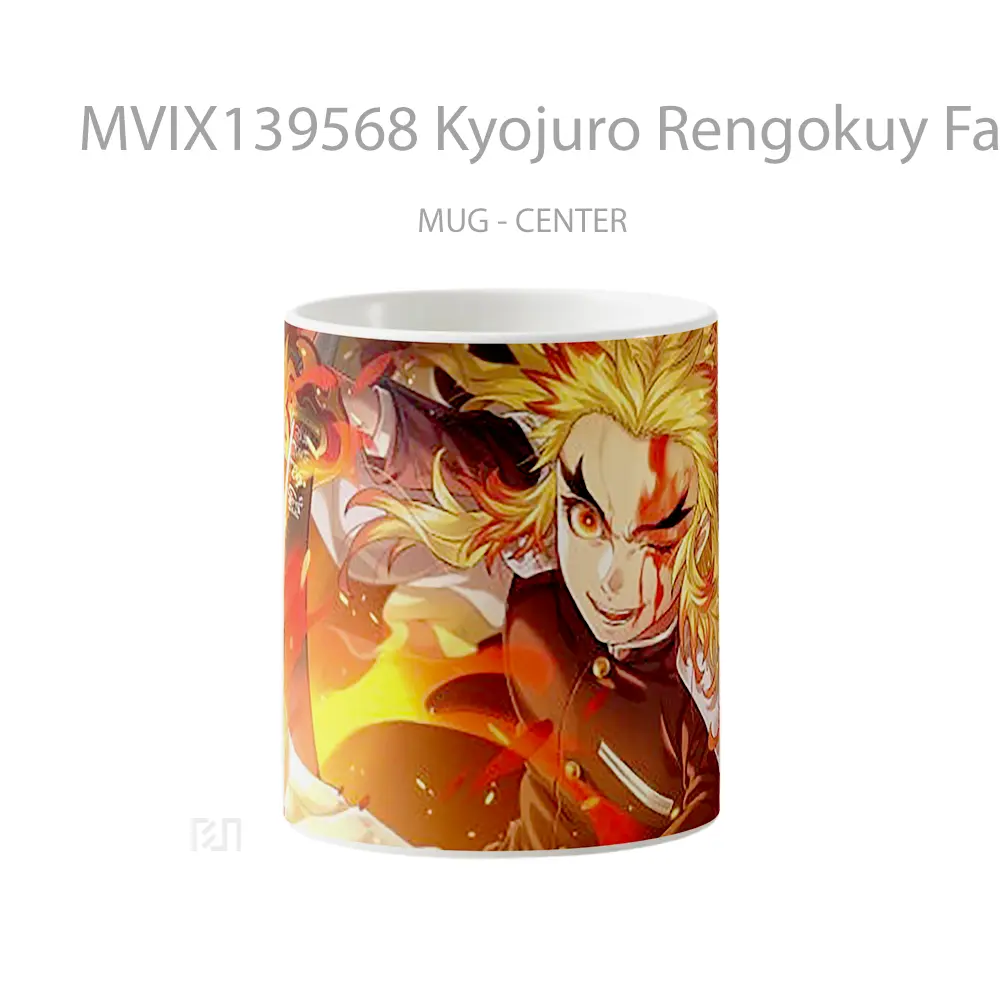 Mug Kyojuro Rengokuy Falme Kimetsu No Yaiba Cangkir Anime