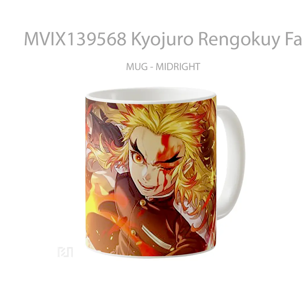 Mug Kyojuro Rengokuy Falme Kimetsu No Yaiba Cangkir Anime - All-side / Desain