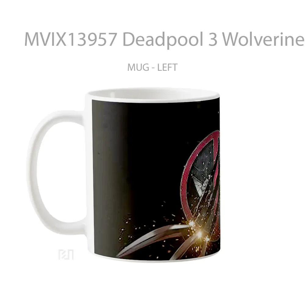 Mug Deadpool 3 Wolverine Claw Gelas Superhero - All-side / Desain