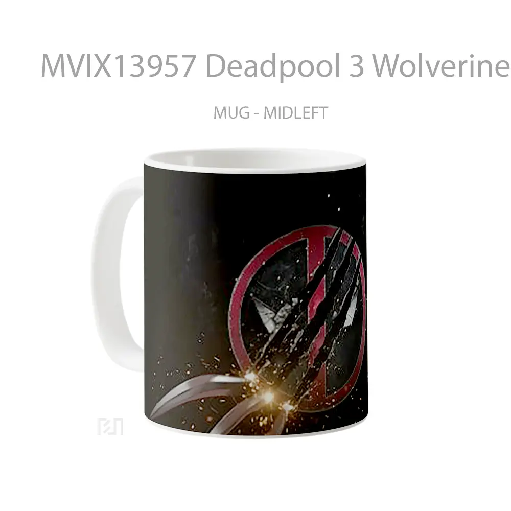 Mug Deadpool 3 Wolverine Claw Gelas Superhero - All-side / Desain