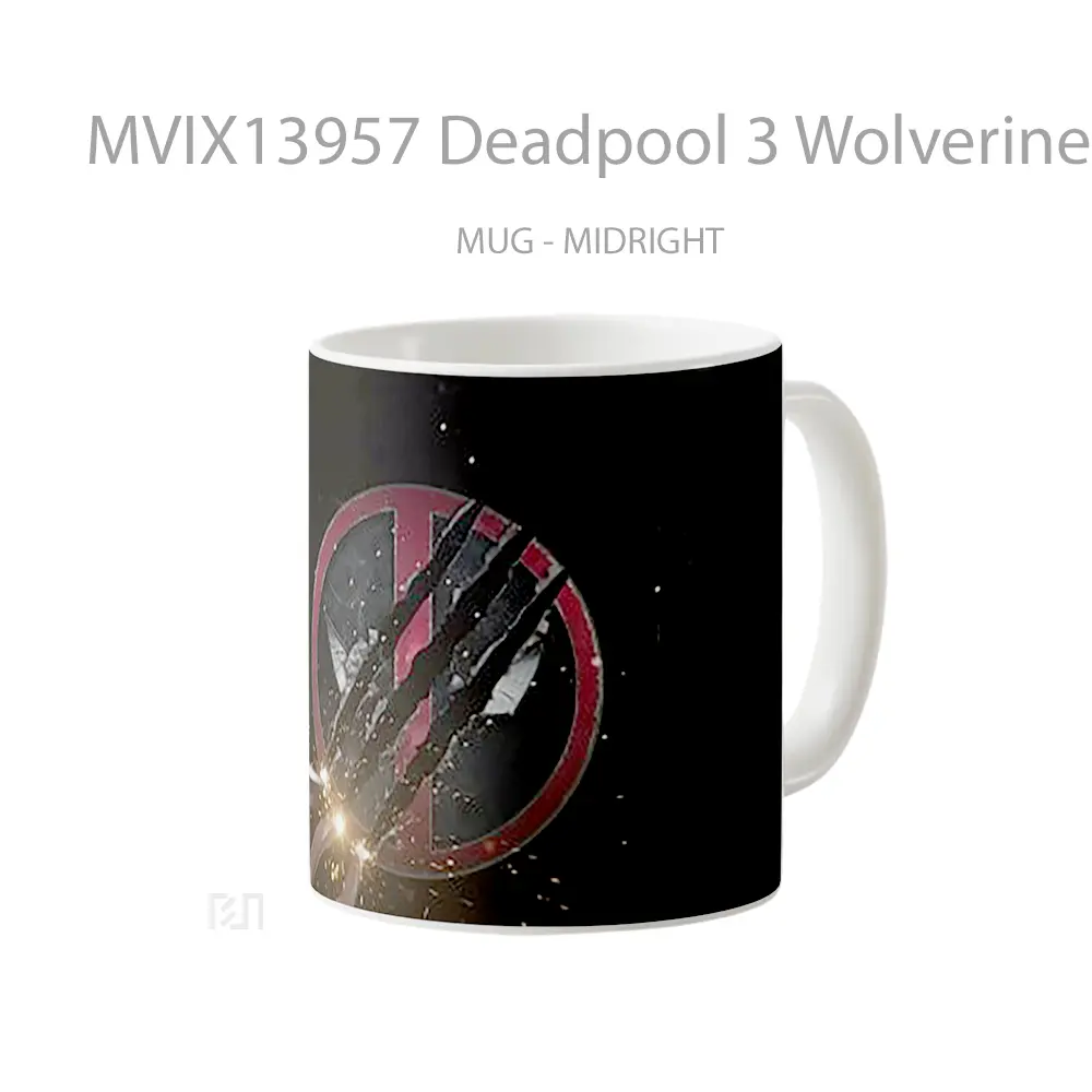 Mug Deadpool 3 Wolverine Claw Gelas Superhero - All-side / Desain