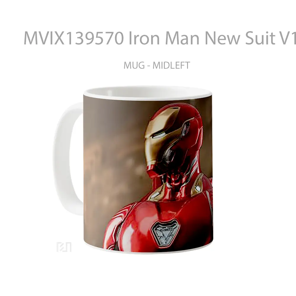 Mug Iron Man New Suit V1 Gelas Superhero - All-side / Desain
