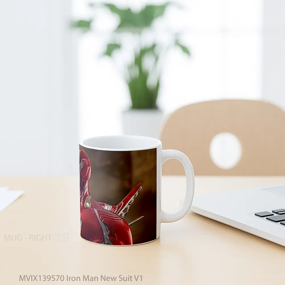 Mug Iron Man New Suit V1 Gelas Superhero - All-side / Desain