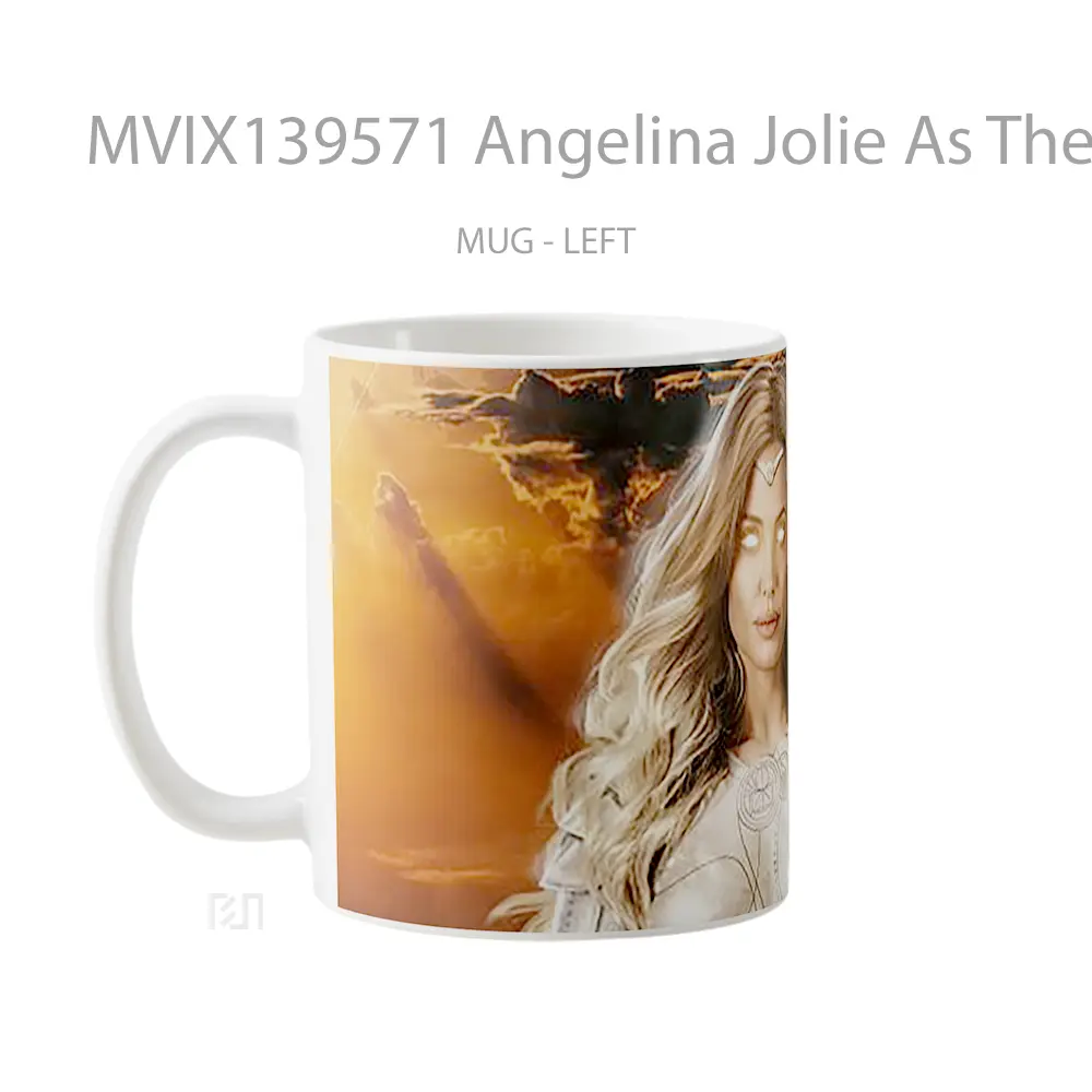 Mug Angelina Jolie As Thena In The Eternals Gelas Selebriti - All-side / Desain