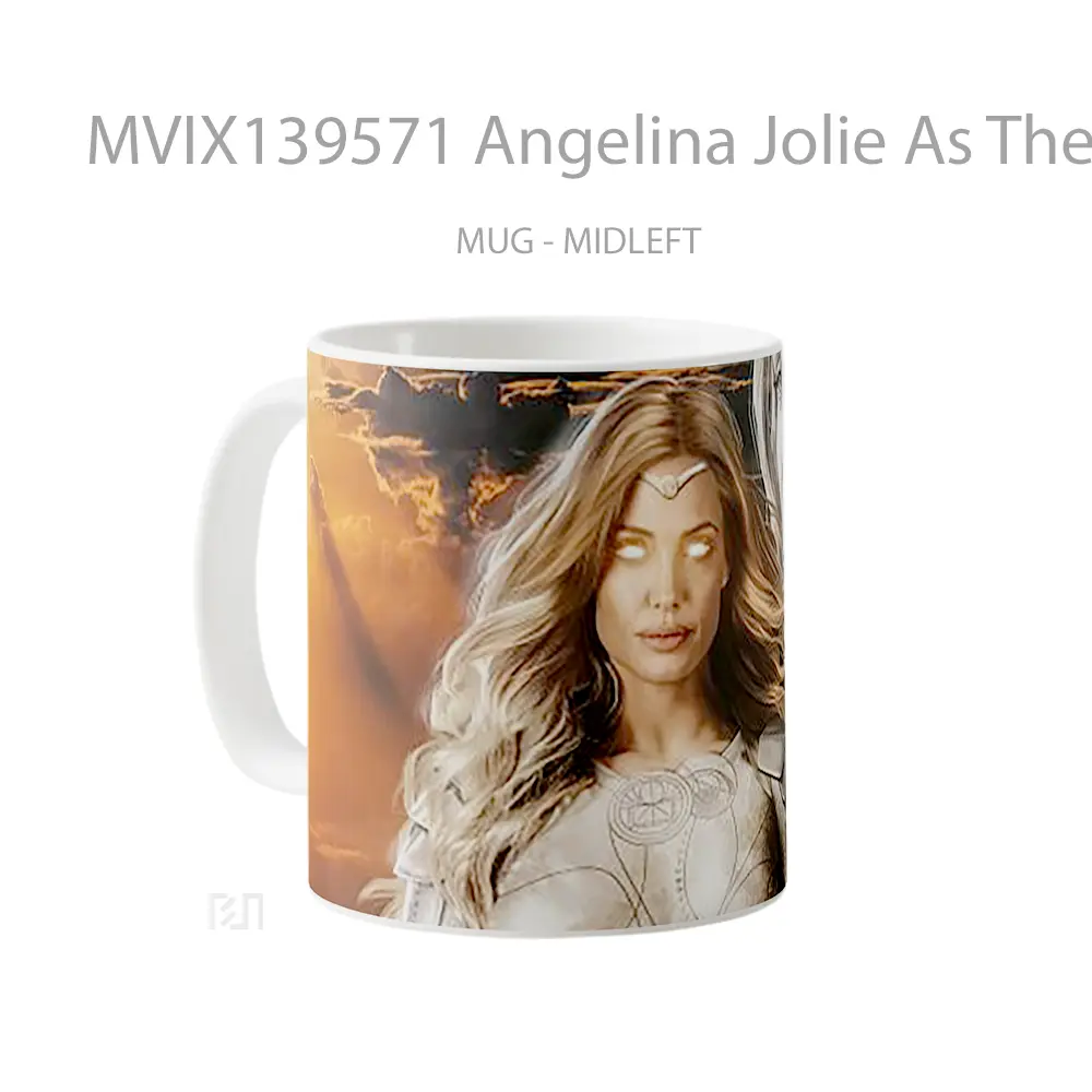 Mug Angelina Jolie As Thena In The Eternals Gelas Selebriti - All-side / Desain