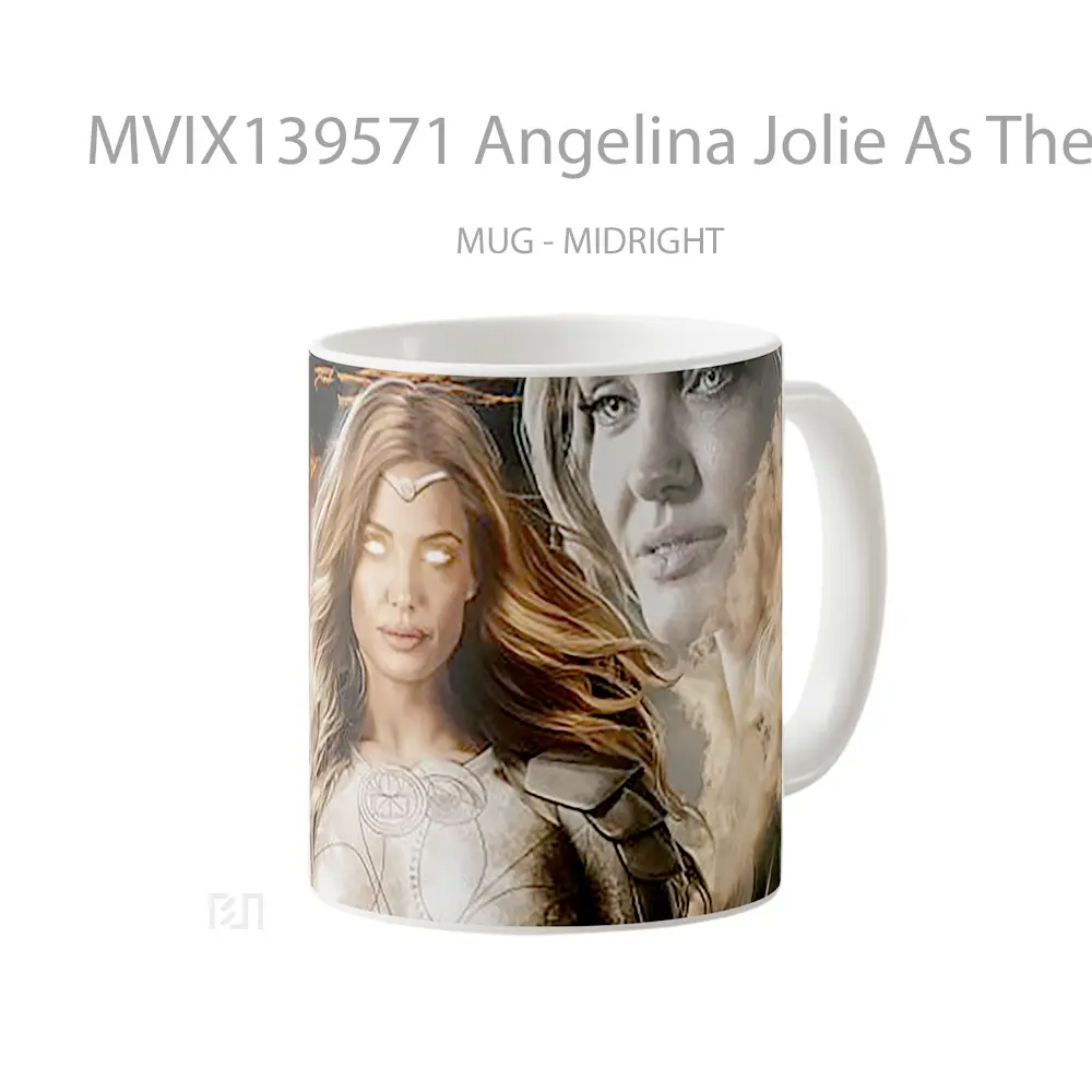 Mug Angelina Jolie As Thena In The Eternals Gelas Selebriti - All-side / Desain