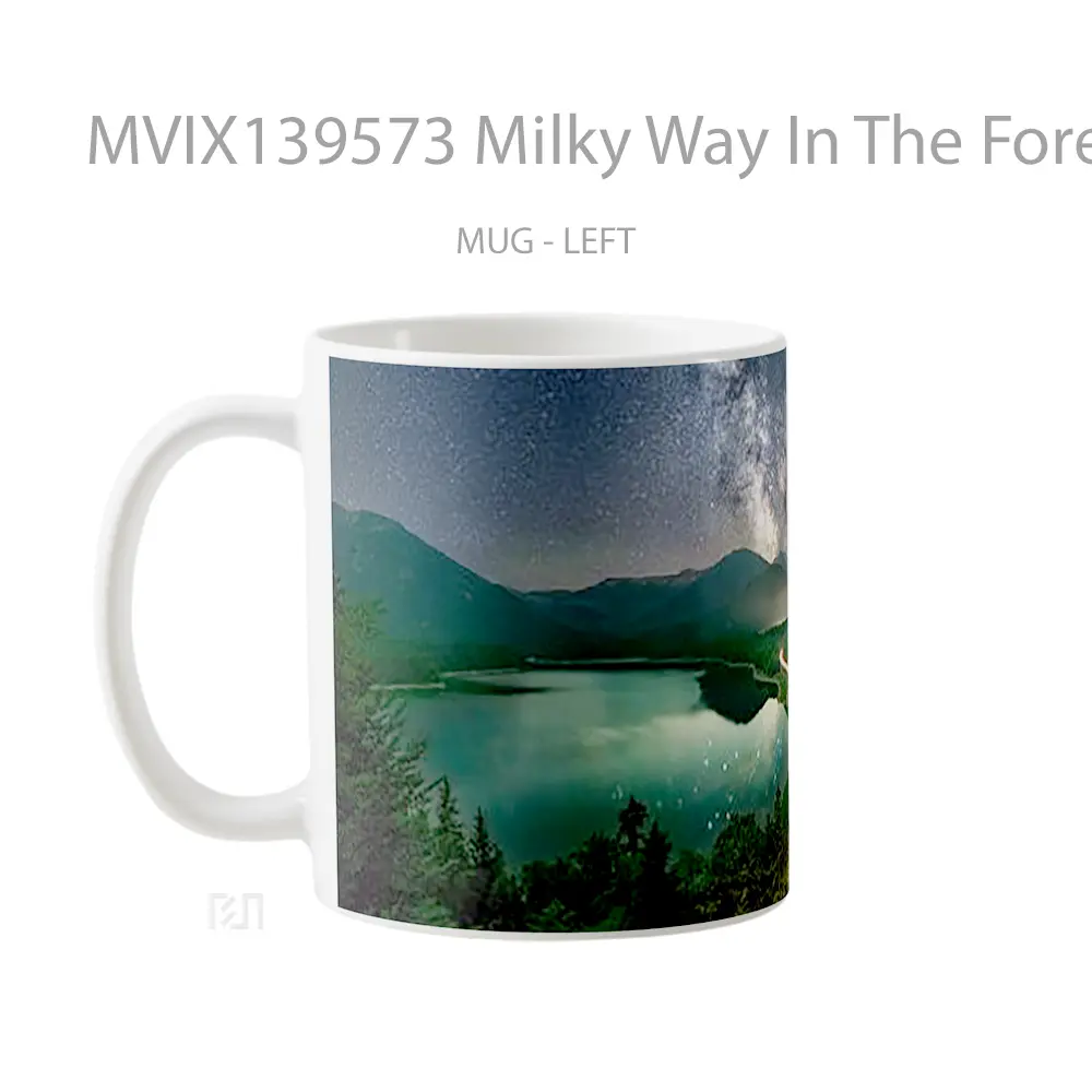 Mug Milky Way In The Forest Gelas Pemandangan Alam - All-side / Desain