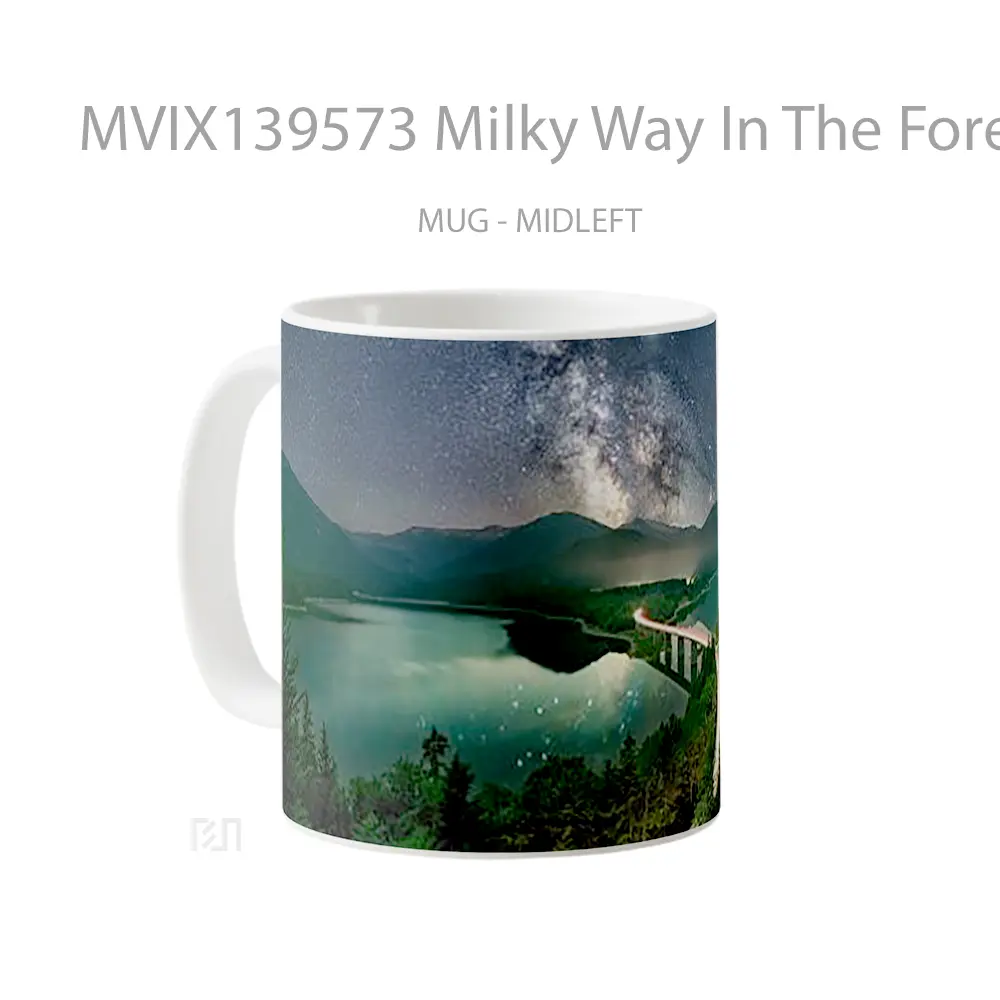 Mug Milky Way In The Forest Gelas Pemandangan Alam - All-side / Desain