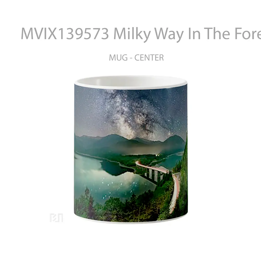 Mug Milky Way In The Forest Gelas Pemandangan Alam