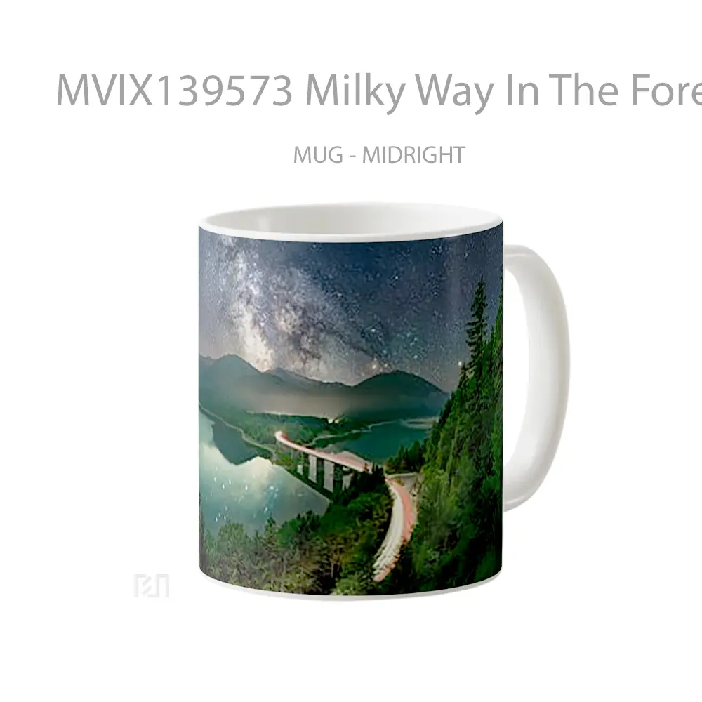 Mug Milky Way In The Forest Gelas Pemandangan Alam - All-side / Desain