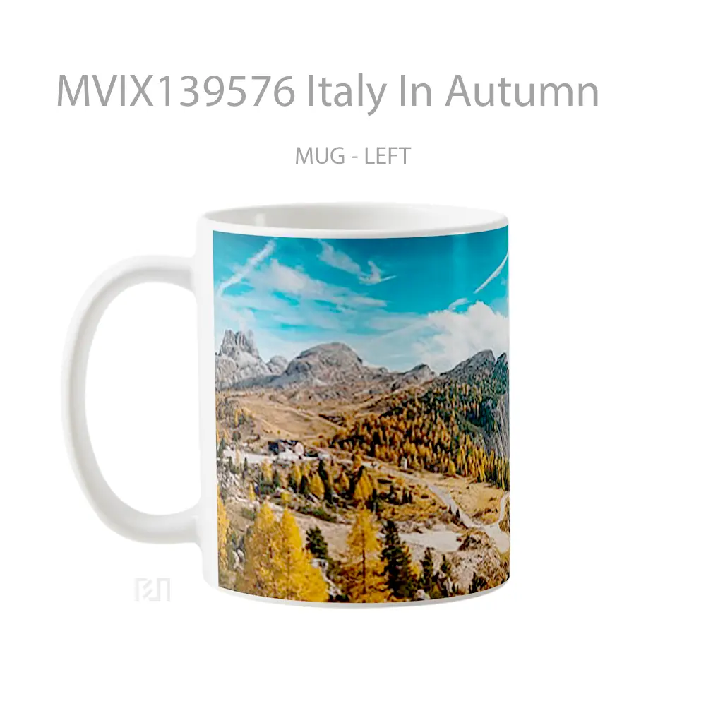 Mug Italy In Autumn Gelas Keramik Unik - All-side / Desain