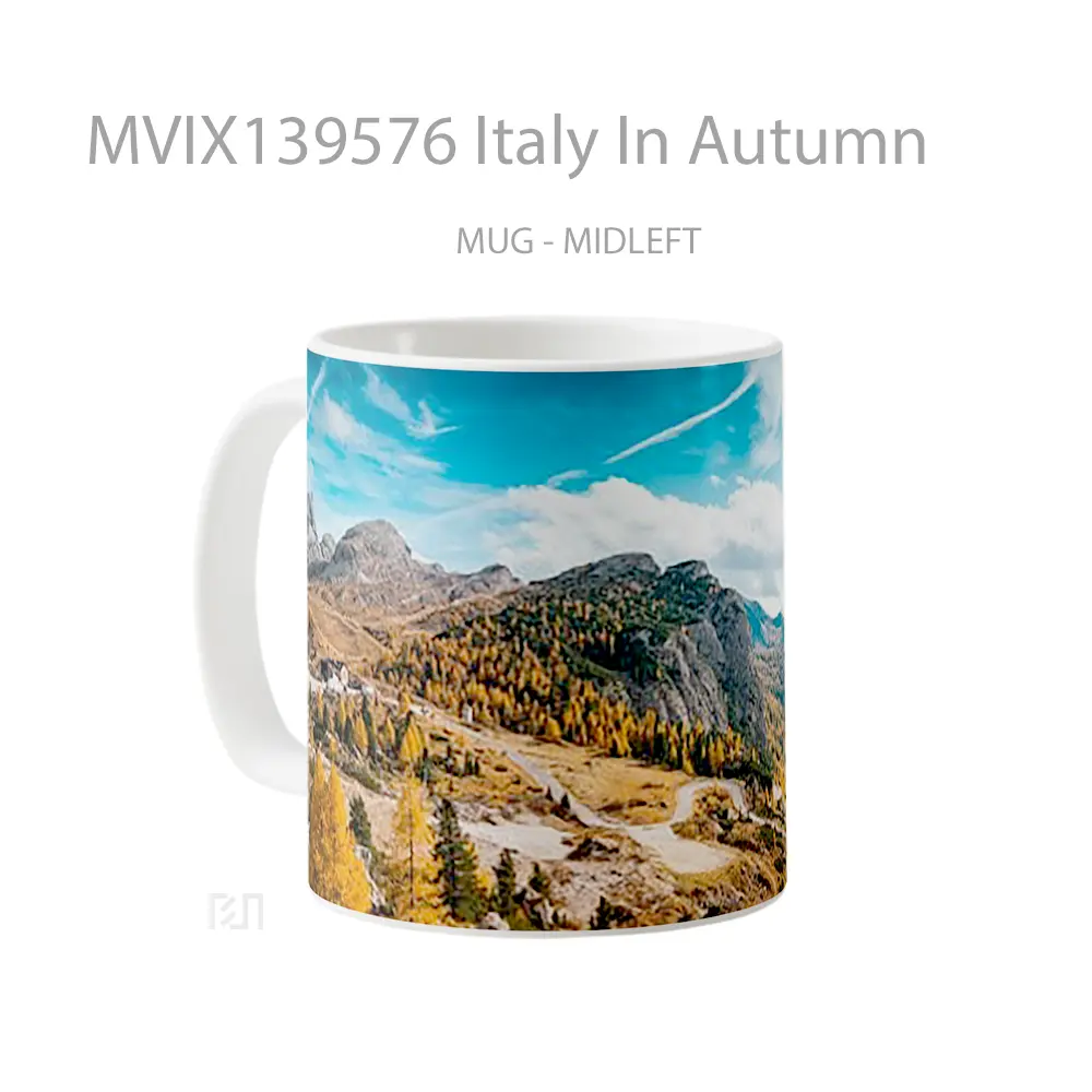 Mug Italy In Autumn Gelas Keramik Unik - All-side / Desain