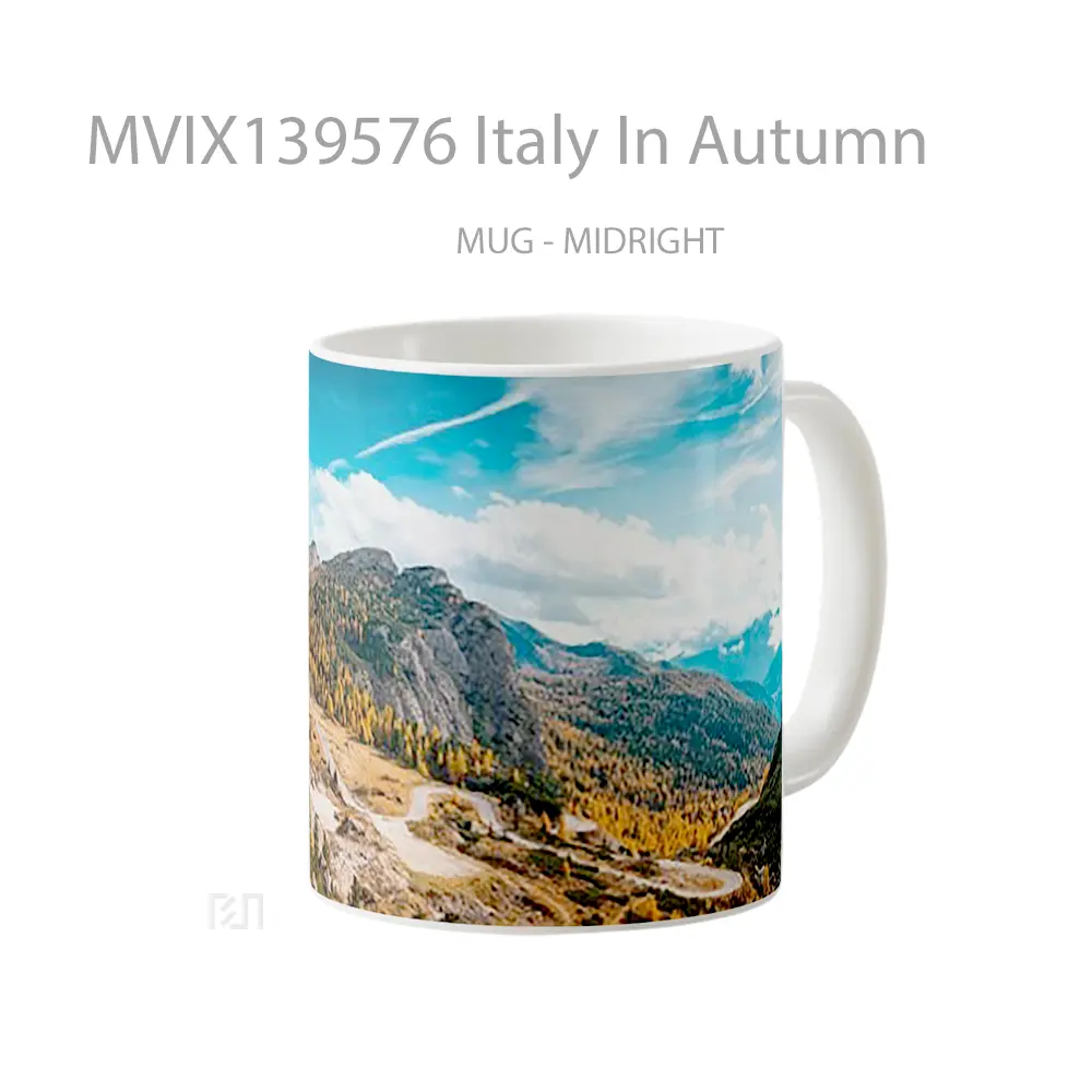 Mug Italy In Autumn Gelas Keramik Unik - All-side / Desain