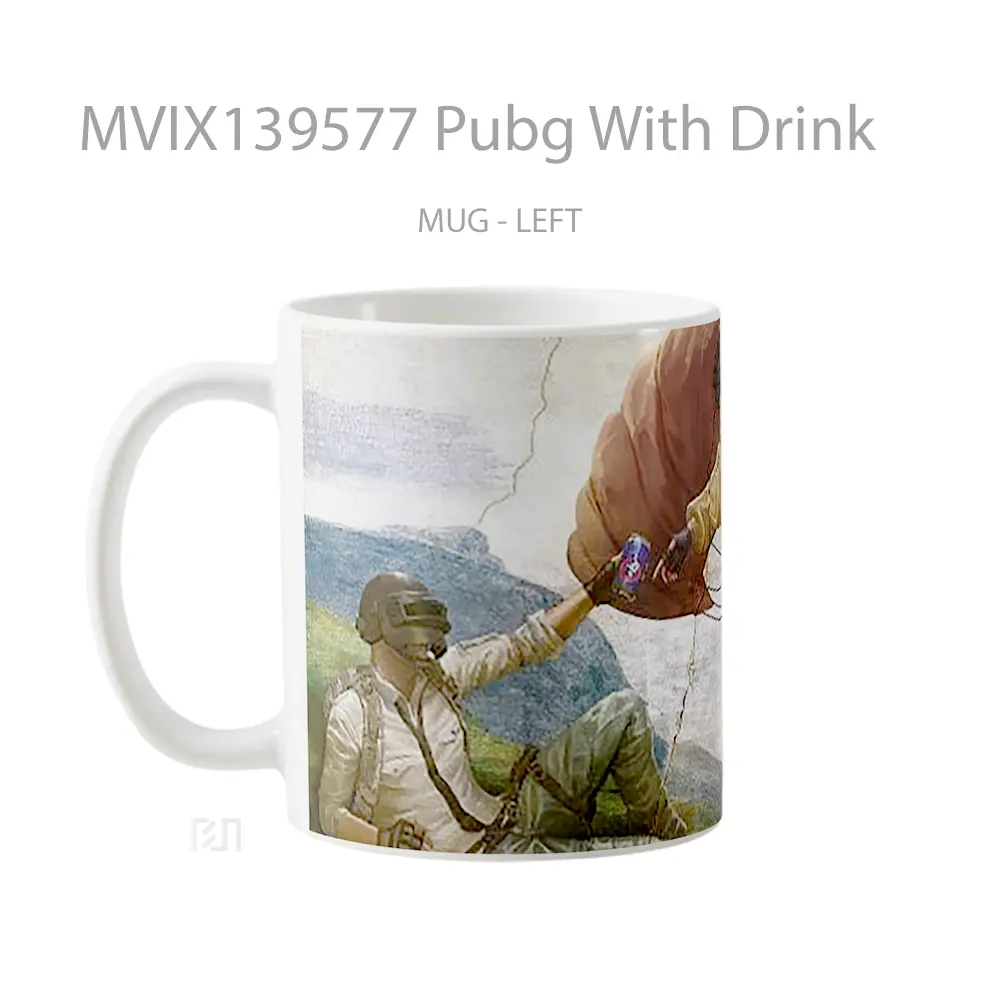 Mug Pubg With Drink Cangkir Gamer - All-side / Desain