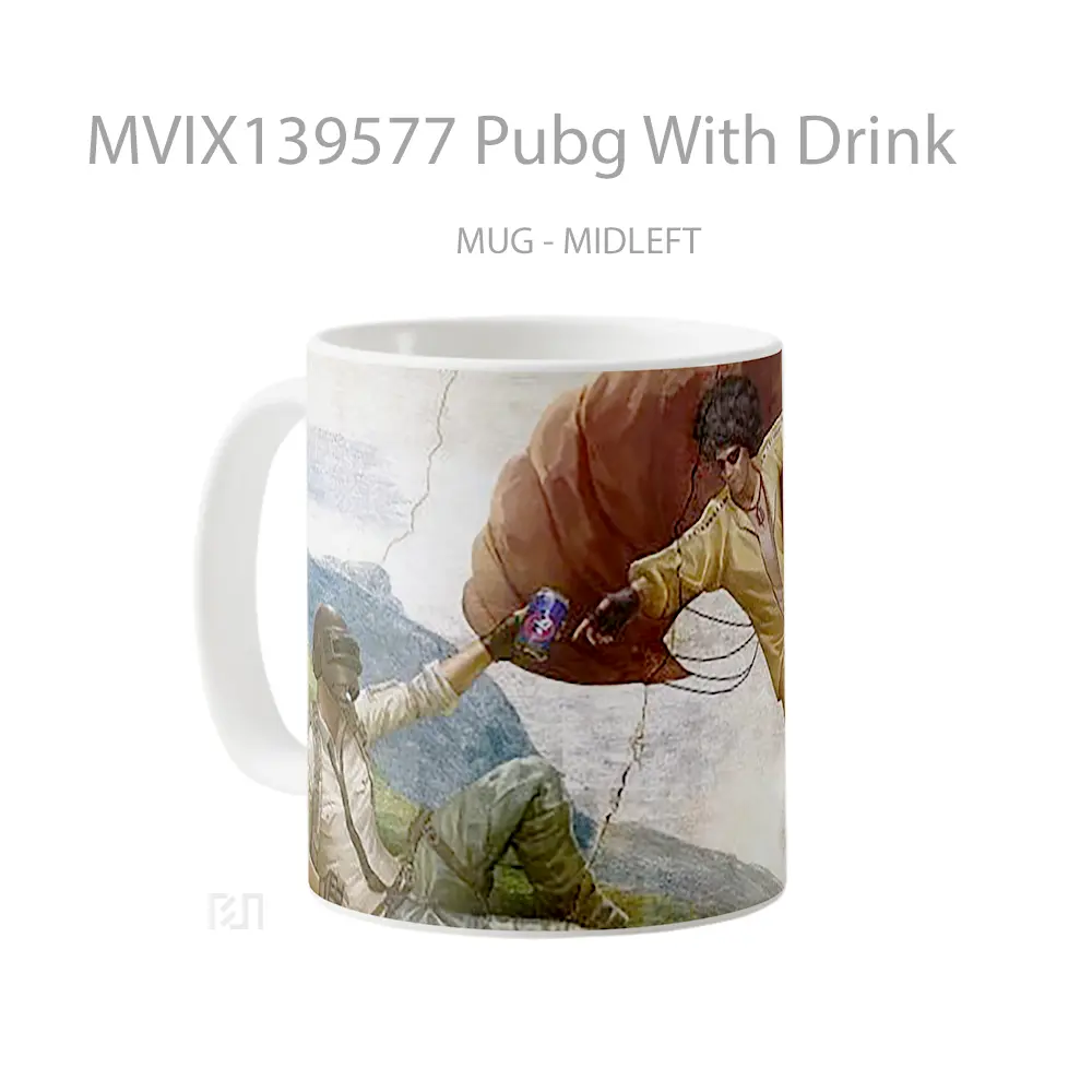 Mug Pubg With Drink Cangkir Gamer - All-side / Desain