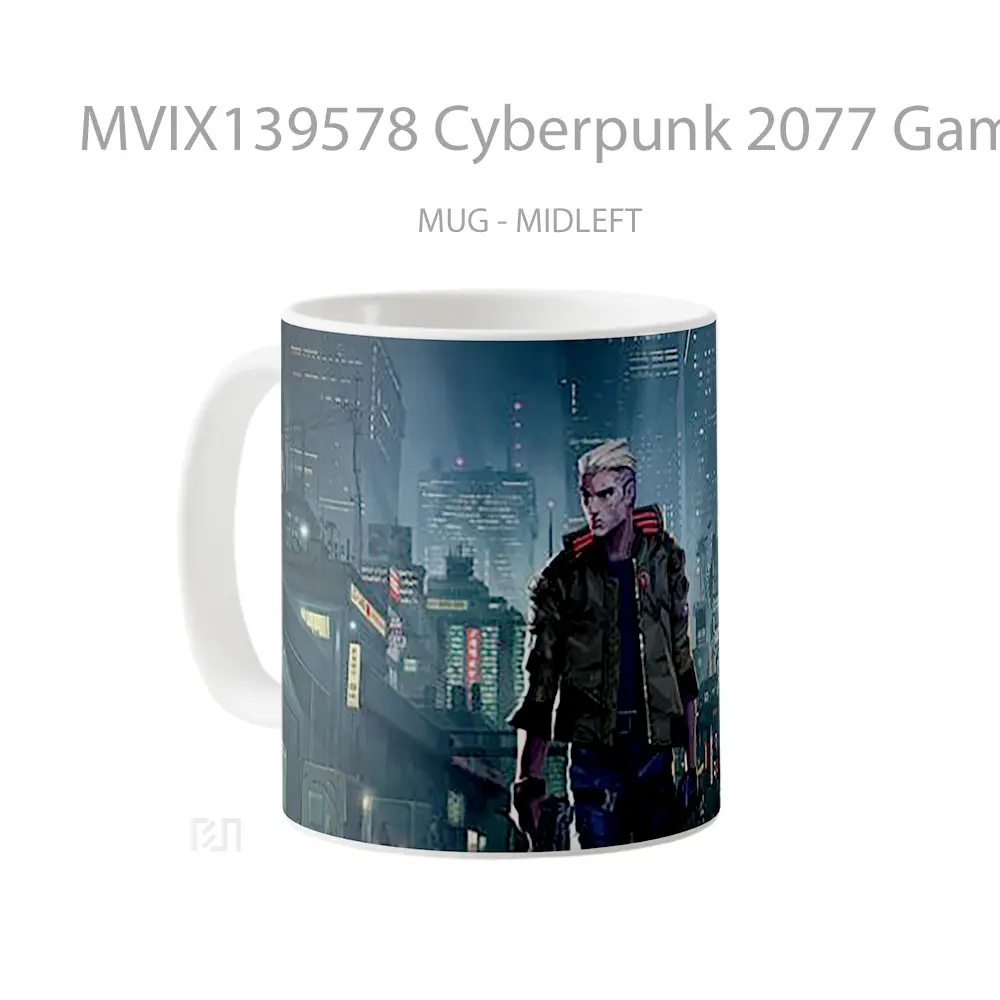 Mug Cyberpunk 2077 Game Cangkir Gamer - All-side / Desain
